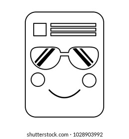 paper document kawaii character note