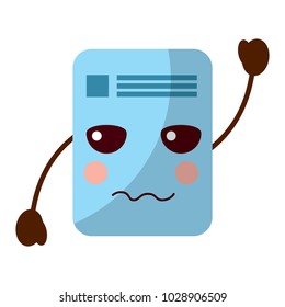 paper document kawaii character note
