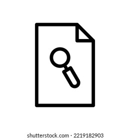 Paper document line icon illustration with search. icon related to search document, search file. Simple vector design editable. Pixel perfect at 32 x 32