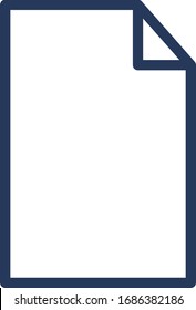 Paper document line icon. Document outline icon. Simple symbol. Vector illustration