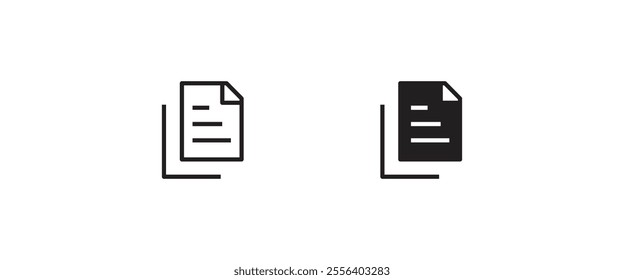 Paper document line icon, outline file sign symbol logo illustration,editable stroke, flat design style isolated on white