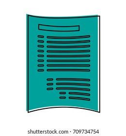 paper document with lines icon image 