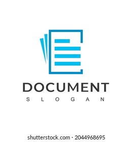 Paper Document Logo Design Template