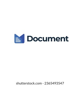 Paper document logo flat vector design