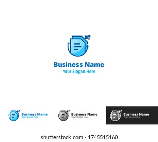 Paper Document Logo Vector 