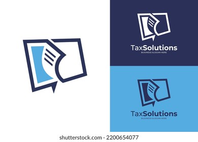 Paper document logo vector. logo element for the template, accounting logo, financial and marketing business, and service icon