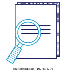 paper document with magnifying glass