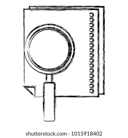 paper document with magnifying glass