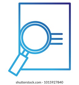 paper document with magnifying glass