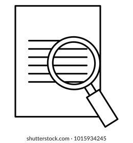 paper document with magnifying glass