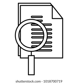 paper document with magnifying glass