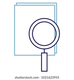 paper document with magnifying glass