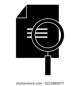 paper document with magnifying glass