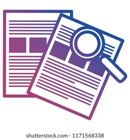 paper document with magnifying glass