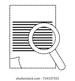 paper document with magnifying glass