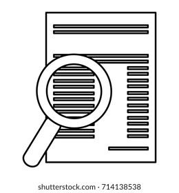 paper document with magnifying glass