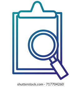 paper document with magnifying glass