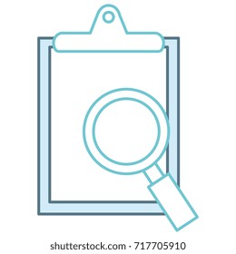 paper document with magnifying glass