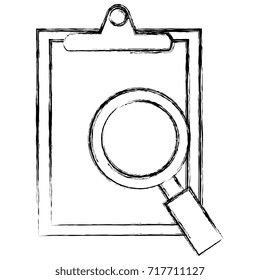 paper document with magnifying glass
