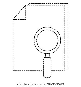paper document with magnifying glass