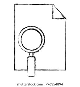 paper document with magnifying glass