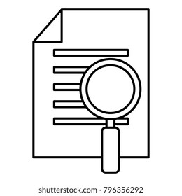 paper document with magnifying glass