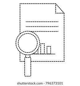 paper document with magnifying glass