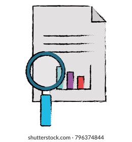paper document with magnifying glass