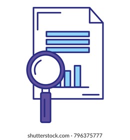 paper document with magnifying glass