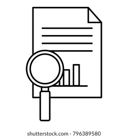 paper document with magnifying glass