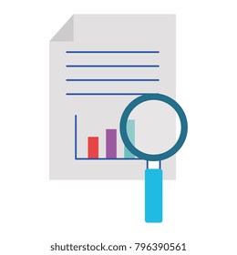 paper document with magnifying glass