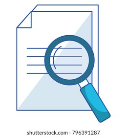 paper document with magnifying glass