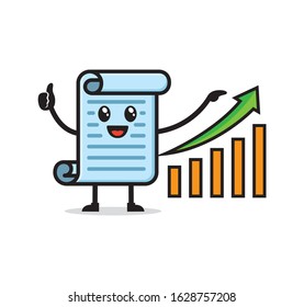 Paper or document mascot character vector design
