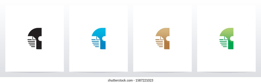 Paper Document On Letter Logo Design C
