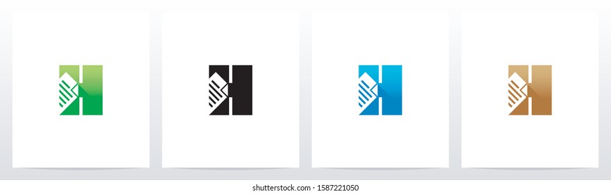 Paper Document On Letter Logo Design H