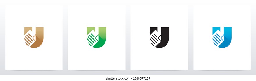 Paper Document On Letter Logo Design U