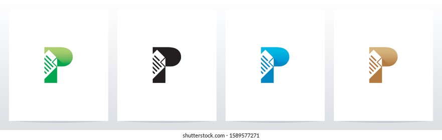 Paper Document On Letter Logo Design P