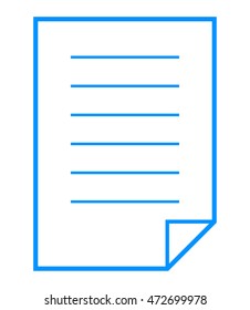 Paper document page curl vector isolated