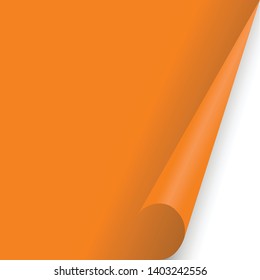paper document page fold Orange