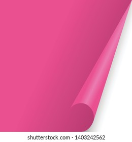 paper document page fold pink