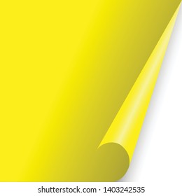 paper document page fold yellow