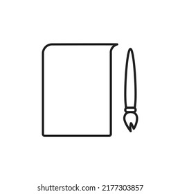 Paper document and paint brush icon design. vector illustration