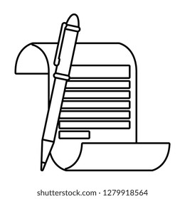 paper document with pen