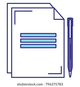 paper document with pen