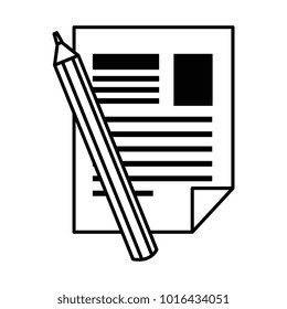paper document with pencil
