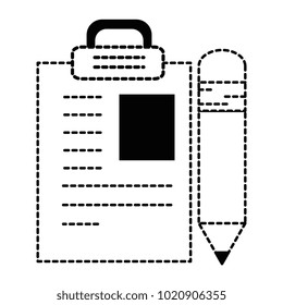paper document with pencil