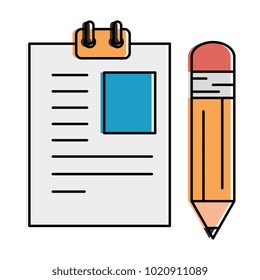 paper document with pencil