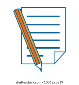 paper document with pencil