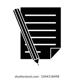 paper document with pencil