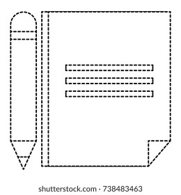 paper document with pencil